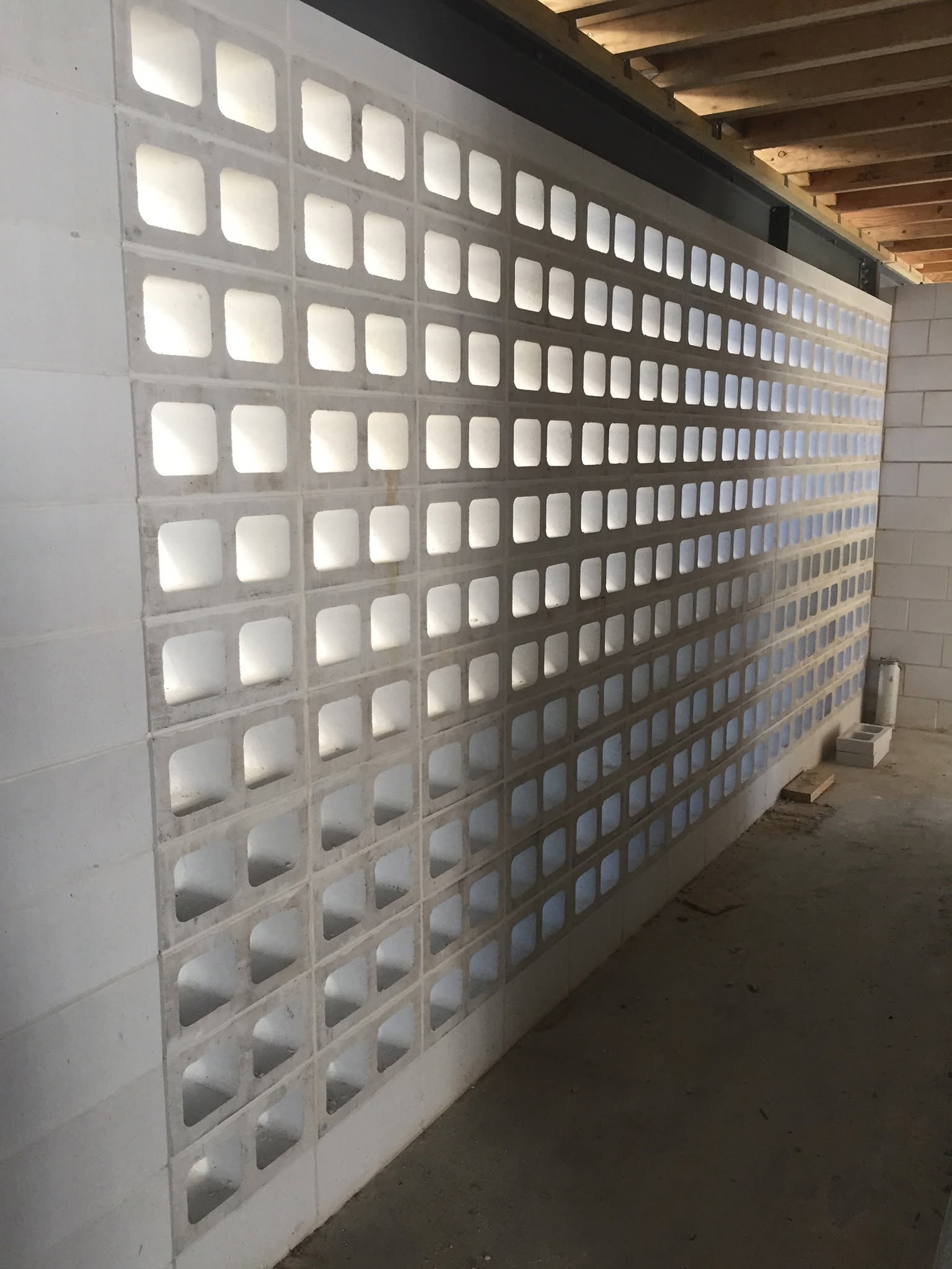 Lit screen wall